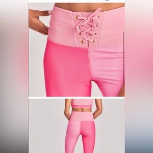 Love Shack Fancy x Beach Riot pink 2 shade leggings
